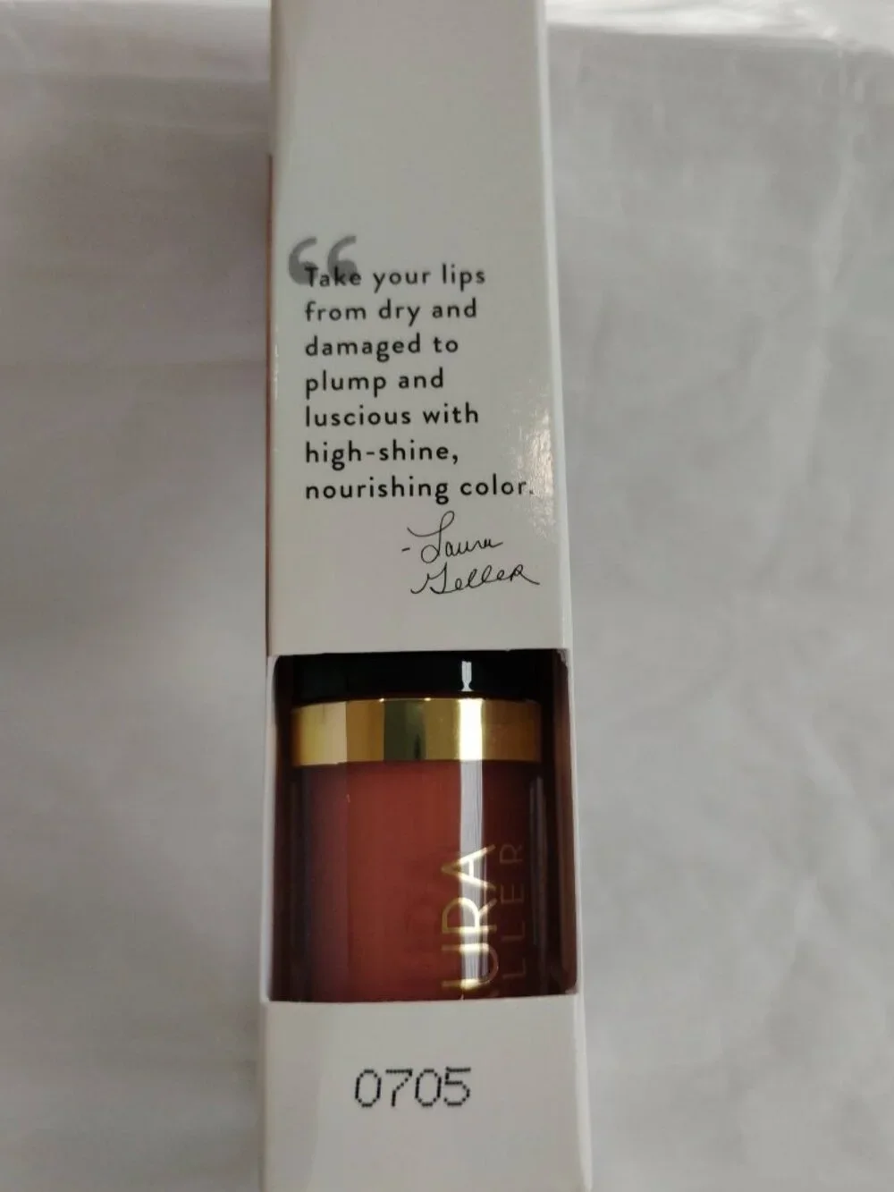 Laura Geller Tinted Lip Oil-Shade 'Crunch Time' Neutral Nude-NWT -Full Size